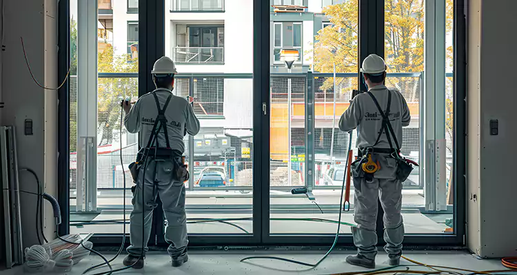 Patio Door Glass Replacement with Built-In Blinds in Bartow, FL